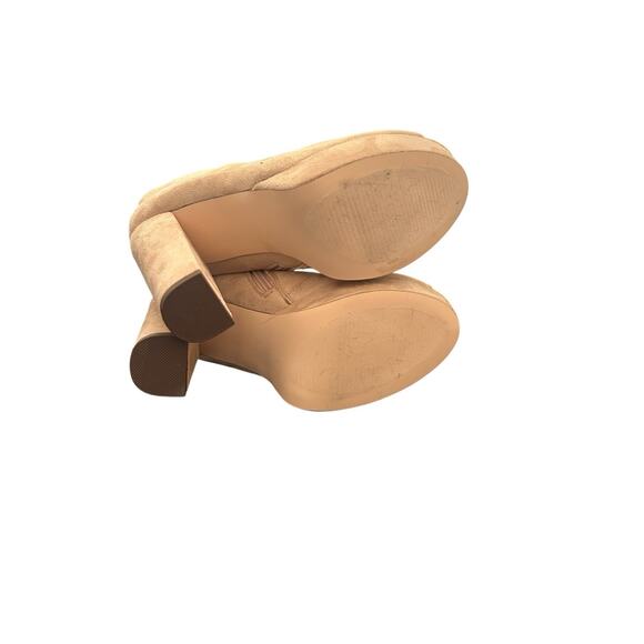 Liliana Women's Nude Opened Toe Boots Heels Size 10 - Picture 5 of 7